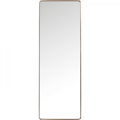 Nástěnná zrcadla KARE Design Zrcadlo Curve Rectangular 200×70cm - měď