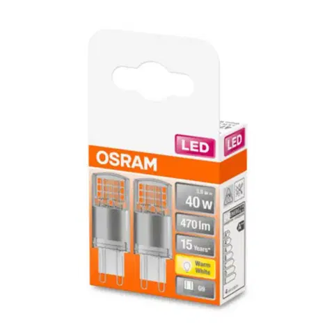 LED žárovky OSRAM OSRAM LED kolíková žárovka G9 4,2W 2 700K čirá 2ks