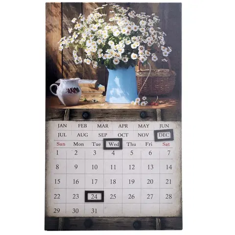 Bytové dekorace Nástěnný kalendář Kopretiny, 30 x 50 cm
