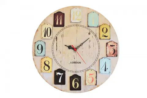 Hodiny Hanah Home Nástěnné hodiny Retro 40 cm vícebarevné
