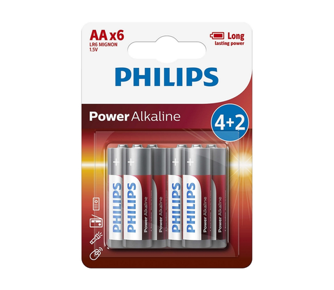 Baterie primární Baterie Philips Power Alkaline AAA 6ks - blistr