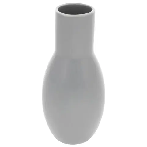 Vázy keramické Keramická váza Belly, 9 x 21 x 9 cm, šedá