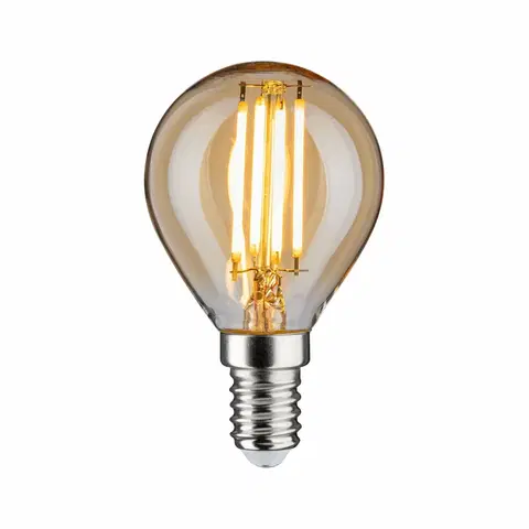 LED žárovky PAULMANN LED kapka 4,7 W E14 zlatá zlaté světlo stmívatelné 287.12