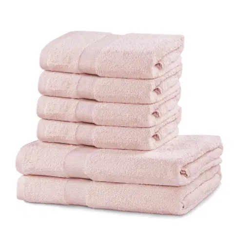 Ručníky Set růžových ručníků DecoKing MARINA, velikost 2*70x140+4*50x100
