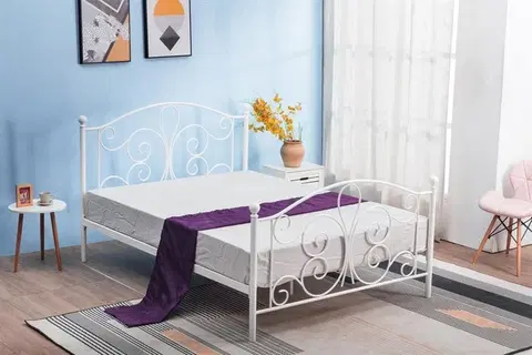 Postele HALMAR Kovová postel PANAMA bílá