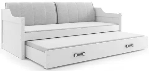 Postele BMS Dětská postel s přistýlkou DAWID | bílá 80 x 190 cm Barva: Bílá