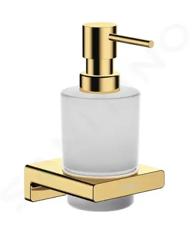 Dávkovače mýdla HANSGROHE AddStoris Dávkovač mýdla s držákem, matné sklo/leštěný vzhled zlata 41745990