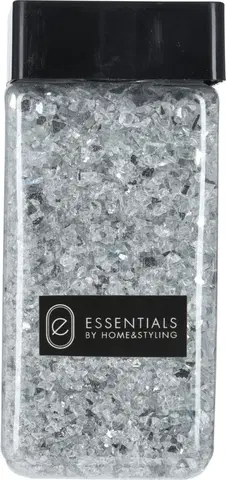  Mondex Skleněné dekorativní kamínky 550 ml stříbrné