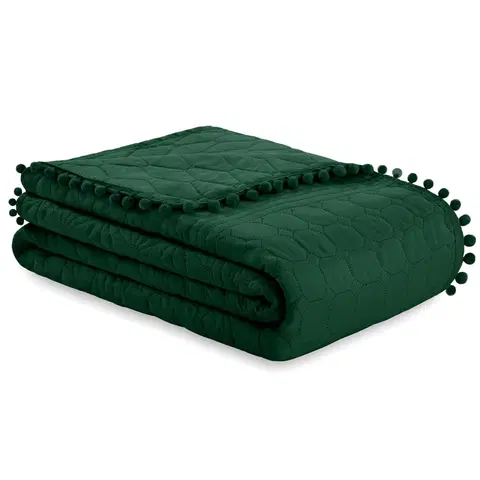 Přehozy Přehoz na postel AmeliaHome Meadore IV lahvově zelený, velikost 240x260