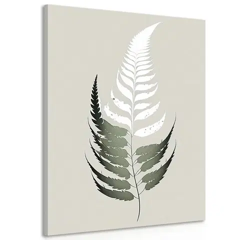 Obrazy stromy a listy Obraz minimalistický lístek z kapradiny