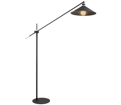 Lampy Argon Argon 4732 - Stojací lampa NASHVILLE 1xE27/15W/230V černá 