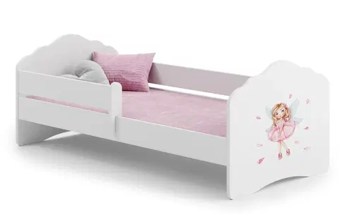 Postele ArtAdrk Dětská postel CASIMO | se zábranou Provedení: Víla s křídly