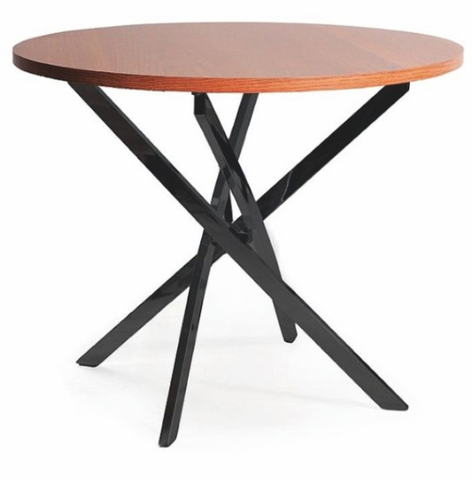 Jídelní stoly Kasvo AGI (AGIS) jídelní stůl P pr.95cm ořech / černý matné nohy