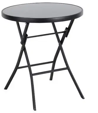 Zahradní stolky Kontrast Skládací stolek Oasa 60 cm černý