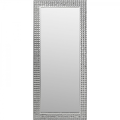 Nástěnná zrcadla KARE Design Nástěnné zrcadlo Crystals - stříbrné, 80x180cm