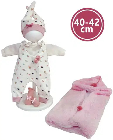 Hračky panenky LLORENS - M738-86 obleček pro panenku miminko NEW BORN velikosti 40-42 cm