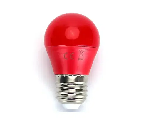 LED osvětlení  B.V. LED Žárovka G45 E27/4W/230V červená -  