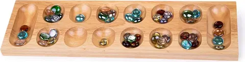 Dřevěné hračky Bigjigs Toys Dřevěná hra s kamínky MAN-KALA vícebarevná