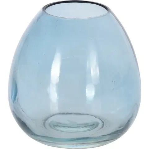 Vázy skleněné Skleněná váza Adda, sv. modrá, 11 x 10,5 cm