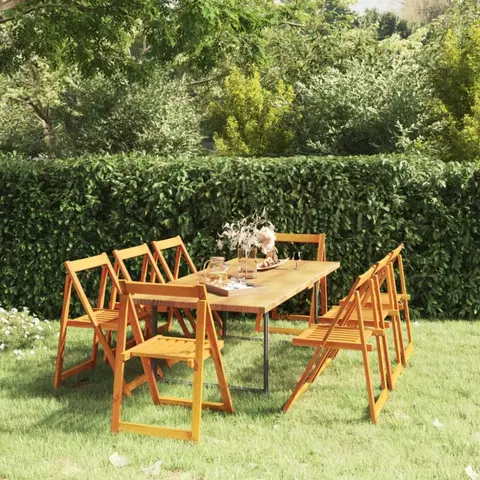 Zahradní křesla a židle Skládací zahradní židle 8 ks Dekorhome