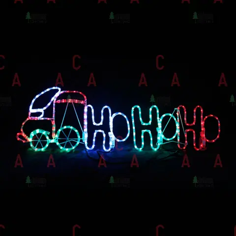 Venkovní dekorace ACA Lighting Vánoční LED vlak HO HO HO flash IP44 X082043216