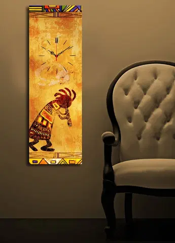 Hodiny Wallity Dekorativní nástěnné hodiny Šimin žluté