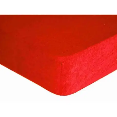 Prostěradla Forbyt, Prostěradlo, Froté Premium, červené 120 x 200 cm