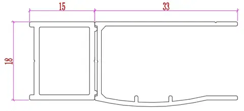 Sprchové vaničky H K Rozšiřovací profil 15 mm pro sérii Melody D1, Melody D2, Melody B8 a Melody S4 SE-profilB-1036