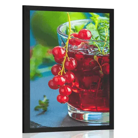S kuchyňským motivem Plakát červený koktejl