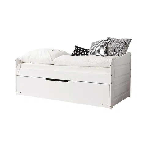 Jednolůžkové postele Roztahovací Postel Micki 80x160 Cm Bílá