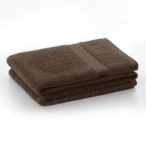 Ručníky Bavlněný ručník DecoKing Marina hnědý, velikost 50x100