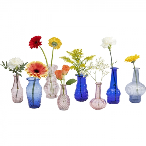 Skleněné vázy KARE Design Skleněné vázy Family Brit (set 8 kusů)