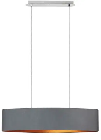 Moderní závěsná svítidla Rabalux závěsné svítidlo Monica E27 2x MAX 60W šedá 2542