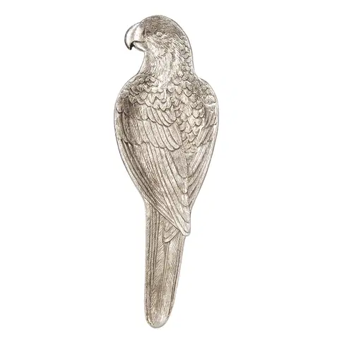 Mísy a misky Stříbrná dekorativní miska ve tvaru papouška - 10*32*2 cm Clayre & Eef 6PR2549