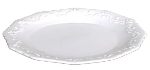 Talíře Porcelánový dezertní talířek s krajkou Provence lace - Ø 19cm Chic Antique 63008501 (63085-01)