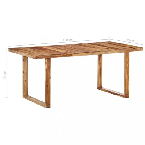 Jídelní stoly Jídelní stůl masivní dřevo Dekorhome 180x90x76 cm