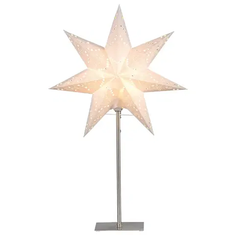 Vánoční světelná hvězda STAR TRADING Se stojanem - papírová hvězda Sensy