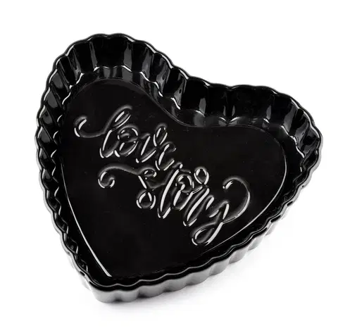 Pečicí formy Cookini Koláčová forma MODERN LIFE ve tvaru srdce černá