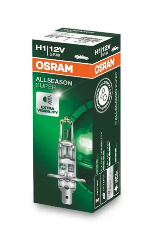 Autožárovky OSRAM H1 64150ALS ALLSEASON SUPER 55W 12V P14.5s