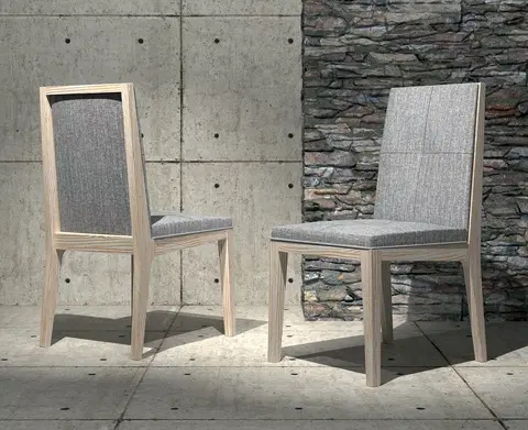 Luxusní jídelní židle Estila Moderní designová jídelní židle Rodas s masivními nožičkami a rámem s volitelným čalouněním 98cm