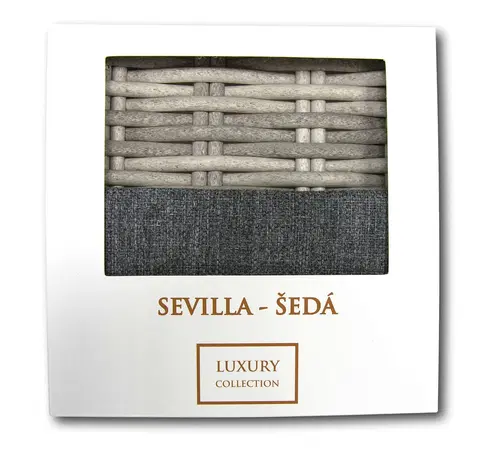 Vzorky luxusních setů z umělého ratanu DEOKORK Vzorky sestavy Sevilla šedá