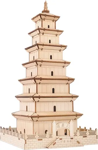 3D puzzle Woodcraft construction kit  Dřevěné 3D puzzle Velká pagoda divoké husy