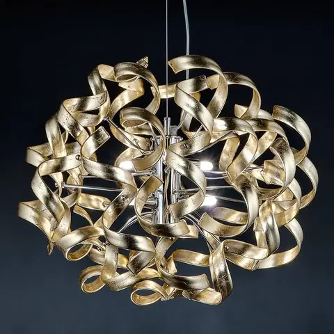 Závěsná světla Metallux Zlato - závěsné světlo s pozlátkem, 50 cm