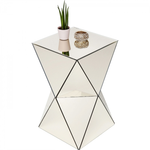 Odkládací stolky KARE Design Odkládací stolek Luxury Triangle Champagne