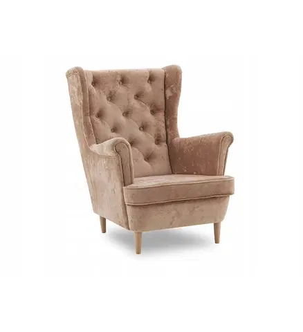 Židle Pudrově růžové křeslo ve stylu GLAMOUR