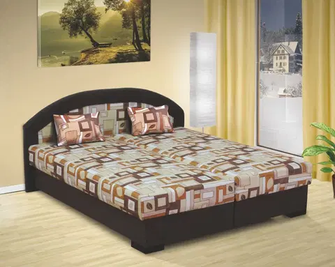 Postele Kasvo Manželská postel LENKA - HIT 170x200 vč. roštu, matrace a ÚP ela oranžová