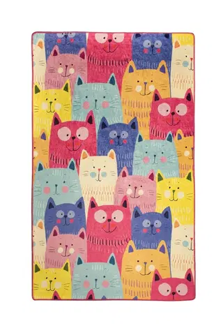 Koberce a koberečky Conceptum Hypnose Dětský koberec Cats 100x160 cm vícebarevný