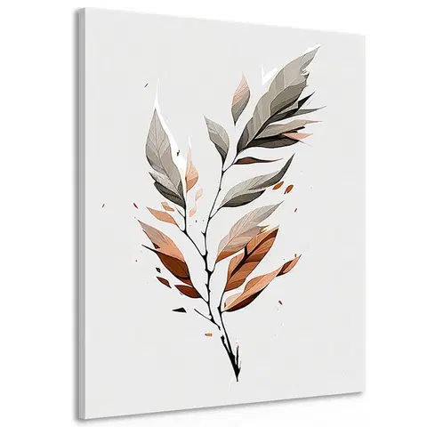 Obrazy stromy a listy Obraz minimalistický list v pohybu