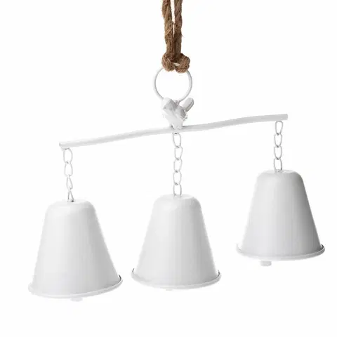 Domovní alarmy Kovové zvonky na tyčce Ringle bílá, 28 x 20 cm