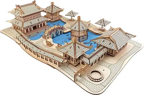 3D puzzle Woodcraft construction kit Dřevěné 3D puzzle Zahrady Suzhou